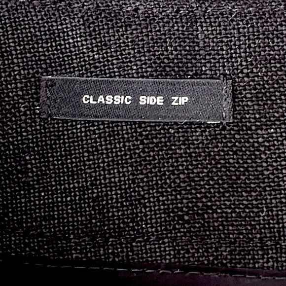 Talbots Linen Pants Size 6 Irish Linen Classic Side Zip Black - Picture 11 of 12